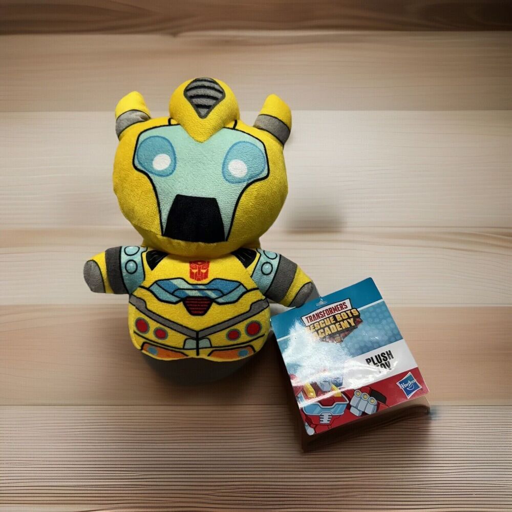 Transformers Rescue Bots Academy Bumblebee Plush Toy Doll 7" Hasbro NWT New